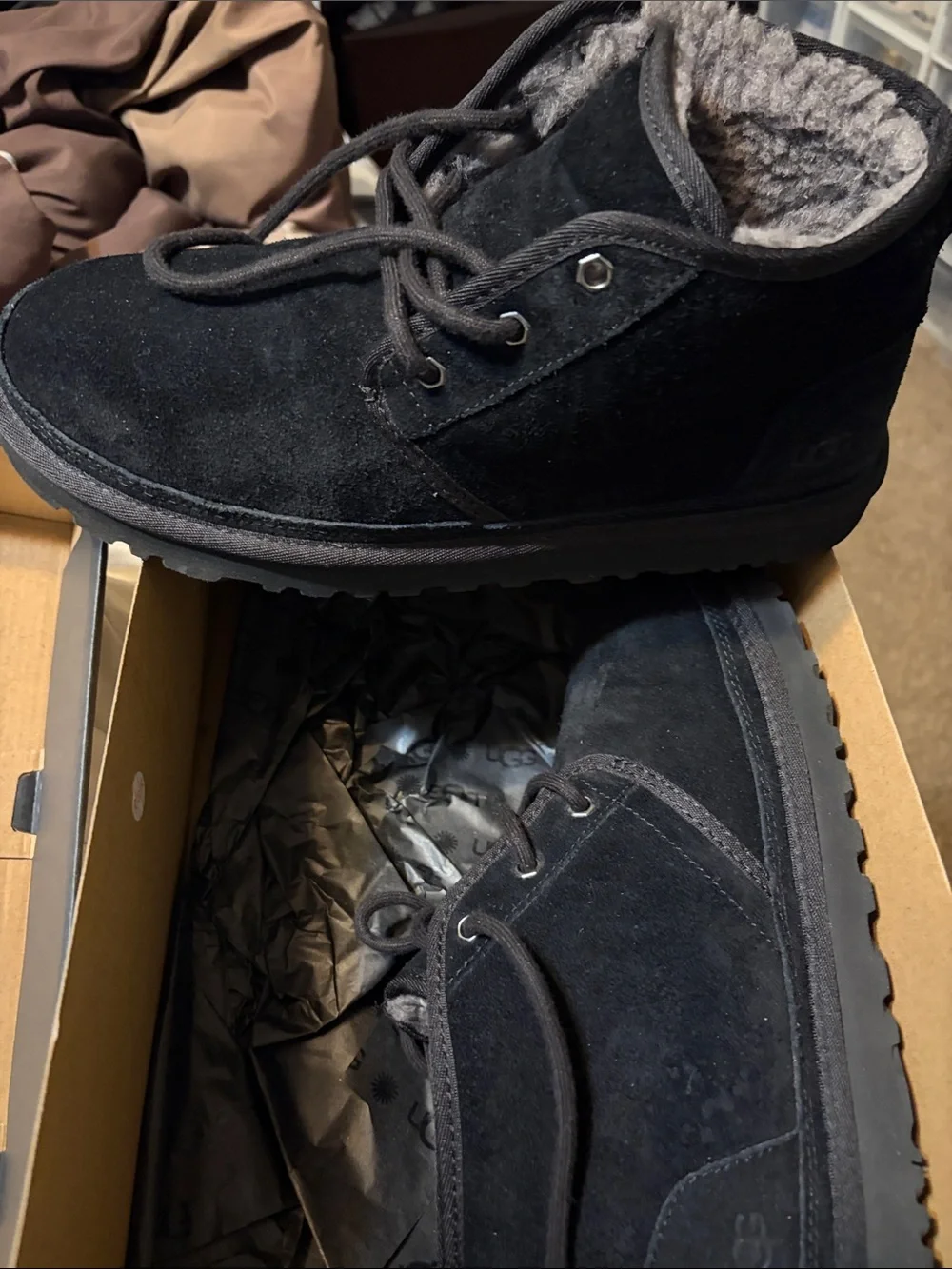 UGG Men's Black Suede Chukka Boots